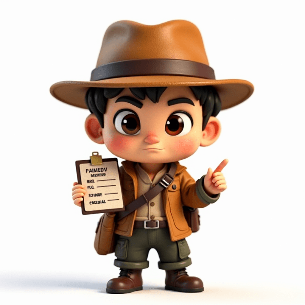 Drake the Explorer holding a kitchen timeline plan clipboard