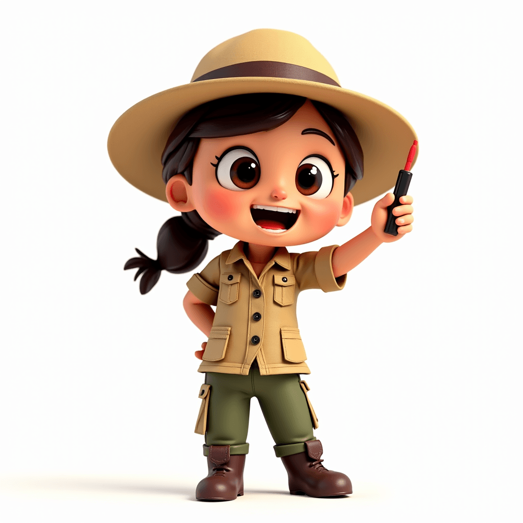 Scout examining website embed code on a glowing tablet